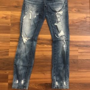 Distressed jeans
